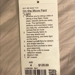 Lululemon on the move pant